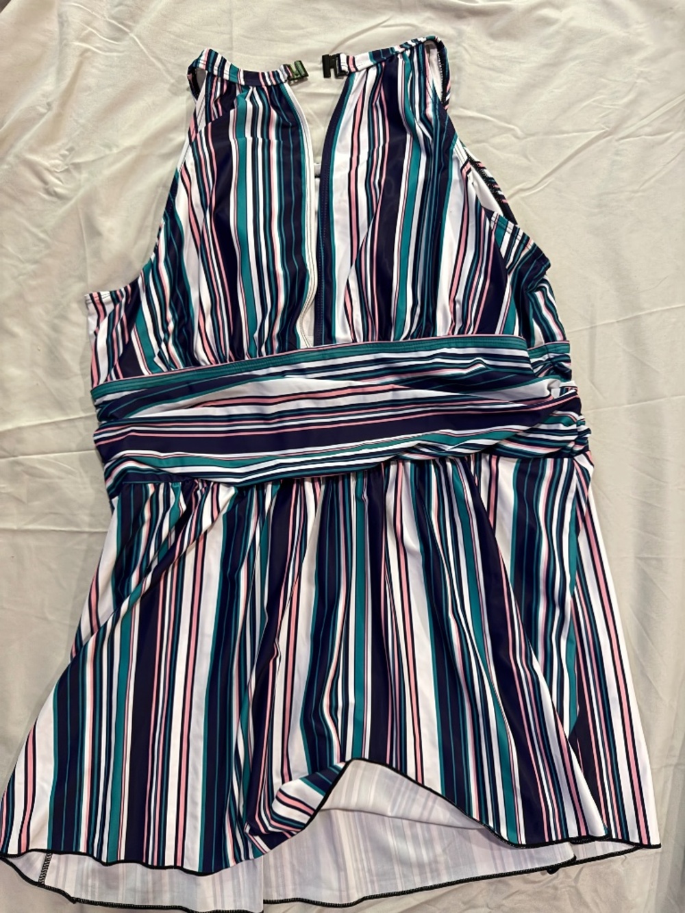 Striped Tankini Top, 3x